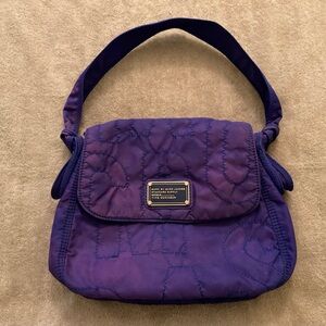 EUVC Marc by Marc Jacobs Quilted Nylon Shoulder Bag. Violet Workwear Collection.